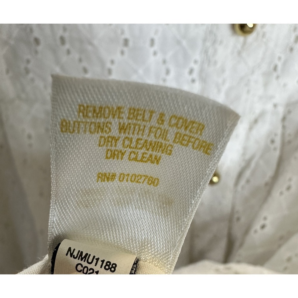 Kate Spade New York White Cotton Eyelet Sleeveless Button Front Dress *Altered - Picture 9 of 13